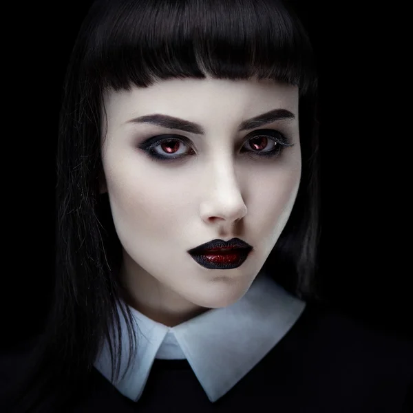 Gothic brunette girl — Stock Photo, Image