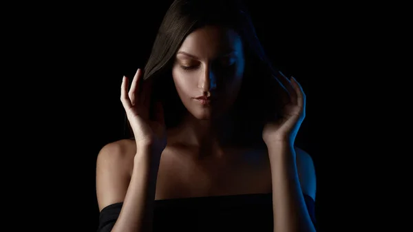 Retrato de luz colorido — Fotografia de Stock