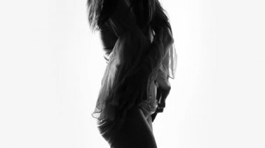 Seksi kadın silüeti. Döngü