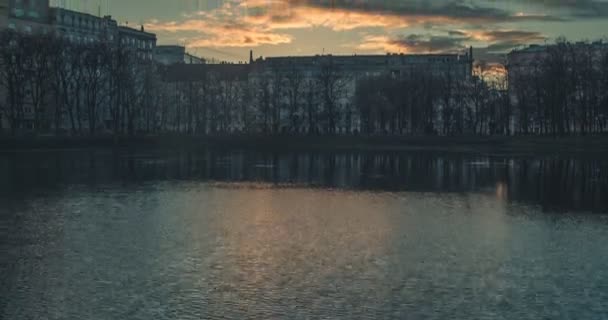 Patriarshi prüde am Abend, Zeitraffer — Stockvideo