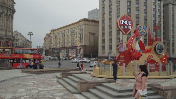 Manezjnaja-plein in Moskou — Stockvideo