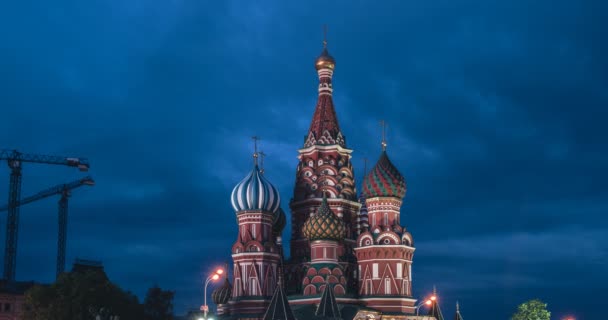 Санкт-Петербург Собор Василия Блаженного — стоковое видео