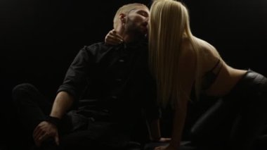 Young couple flirting