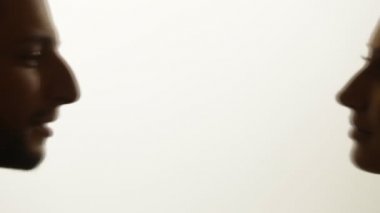 Çift beyaz öpüşme