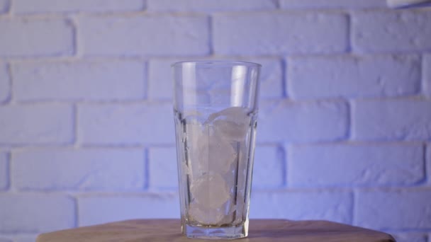 Process Cocktail Making Ice Final Image Time Lapse Slow Motion — Stock Video