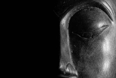 Buda portre izole. Buda heykeli kadar kapatın