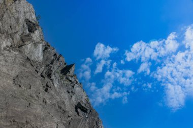 Uçurum ve mavi gökyüzü