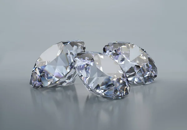 Tres diamantes grandes — Foto de Stock