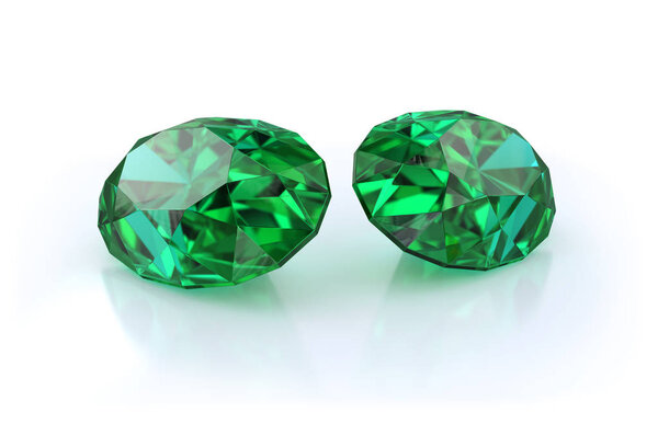 Beautiful emerald stones