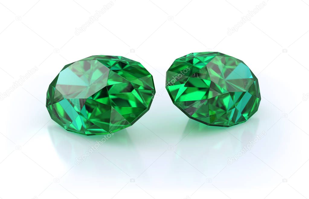 Beautiful emerald stones