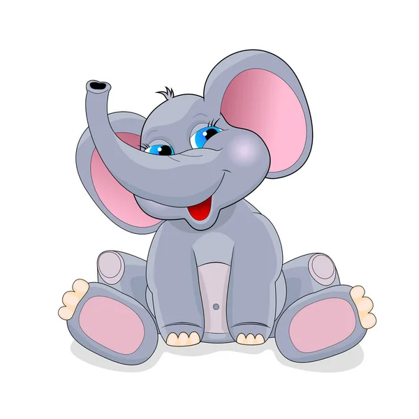Cute baby elephant — Stock Vector