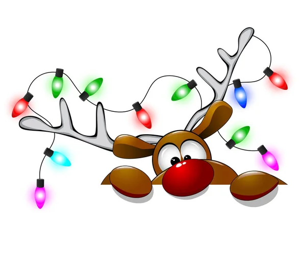 Ładny renifer Rudolf 1 — Wektor stockowy