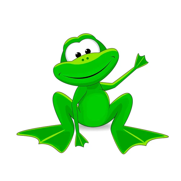 Little green frog — Stock Vector