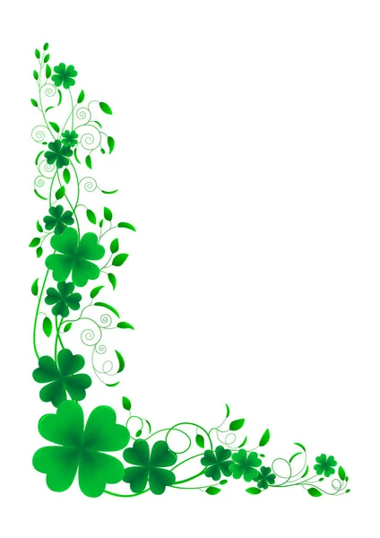 Clover bloemen sieraad — Stockvector