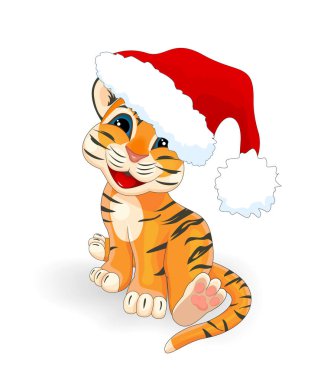 Noel Baba'nın şapka ile kaplan