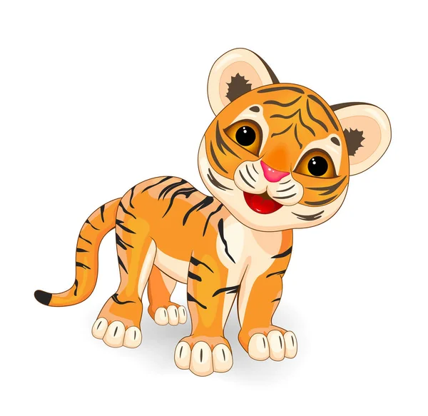 Lovely little tiger cub — Stock Vector
