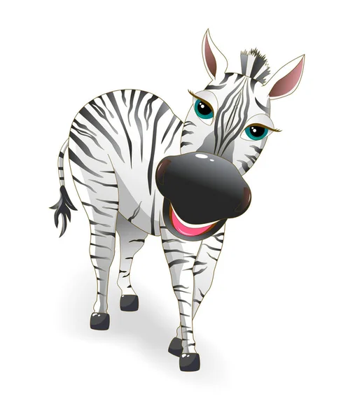 Zebra. A wild animal. — Stock Vector
