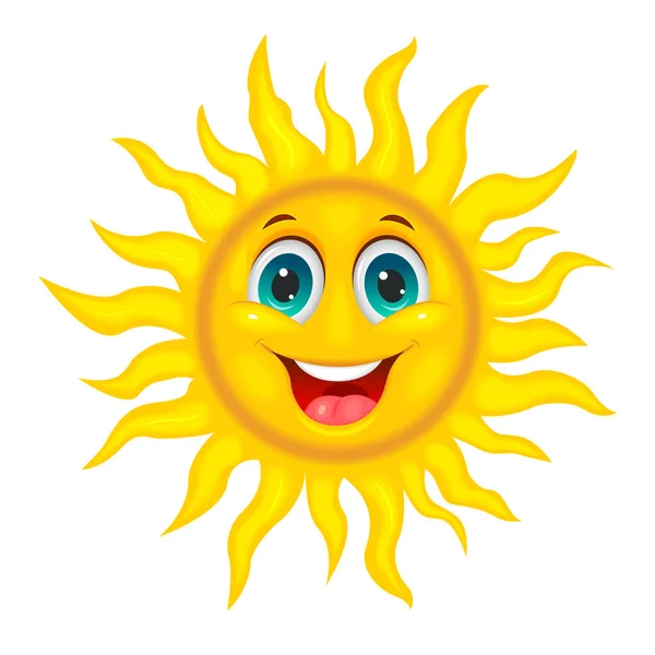 Smiley joyful sun — Stock Vector