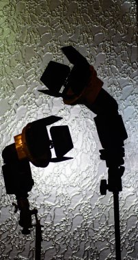 Dış panjurlar ile flash. Siluet