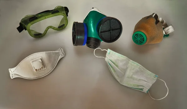 Medical protective equipment. Disposable mask, reusable respirators of various modifications and glasses