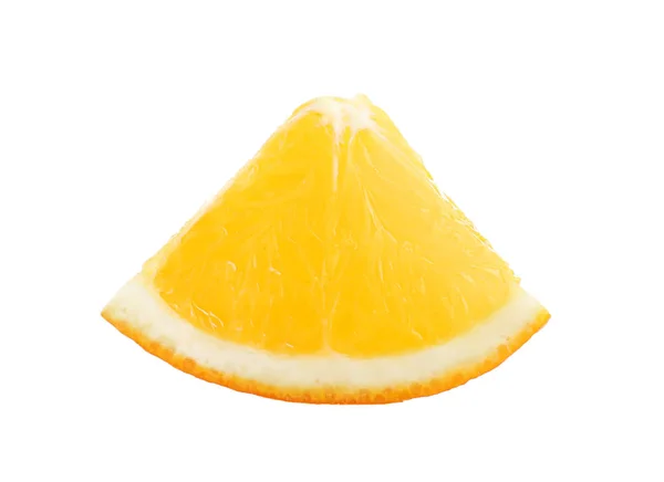 Corte o naranja madura sobre fondo blanco. Cítricos frescos —  Fotos de Stock