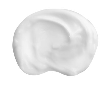 Beyaz arka plan üzerinde krem örnek. Cilt bakımı kozmetik