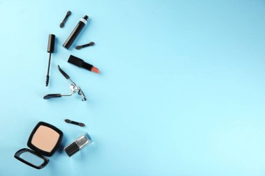 Renk arka plan üzerinde Dekoratif kozmetik