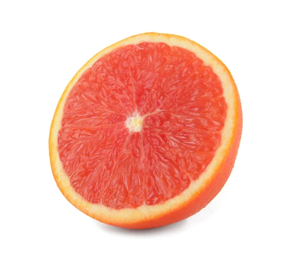 Frutas cítricas cortadas sobre fundo branco — Fotografia de Stock