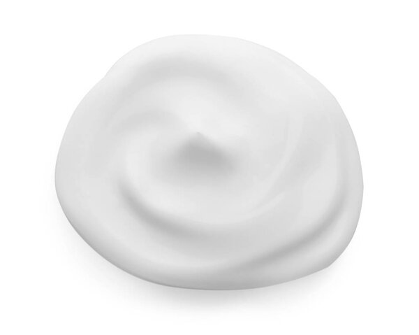 Cream sample on white background. Skin care cosmetics