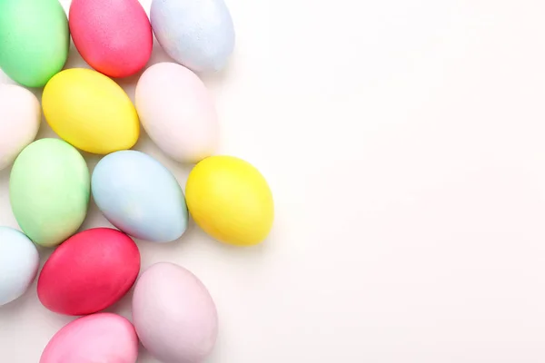 Dyed Easter eggs on white background — Stock Photo, Image