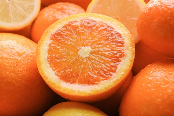 Fresh citrus fruits, closeup — Stock Photo, Image