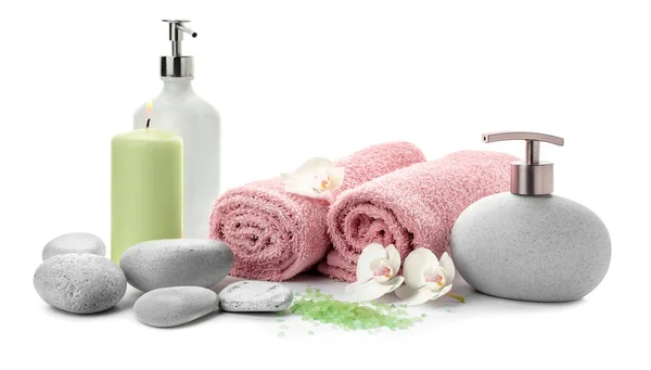 A spa kezelés a fehér háttér — Stock Fotó
