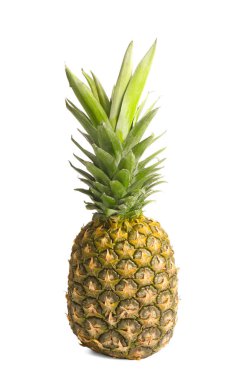 Beyaz arka planda taze ananas