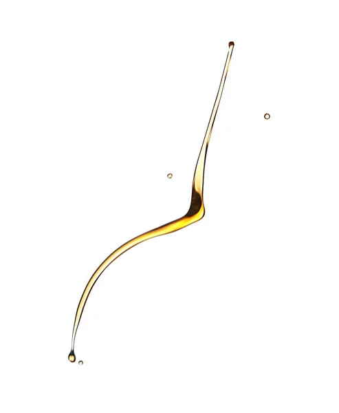 Frisches Olivenöl auf weißem Hintergrund gießen — Stockfoto
