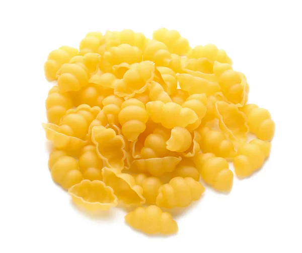 Heap of raw pasta on white background — Stock Photo, Image
