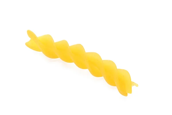 Raw spiral pasta on white background — Stock Photo, Image