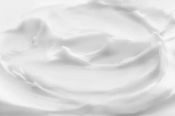 Fehér krém állagú, közelkép. Bőrápolás, kozmetikumok — Stock Fotó