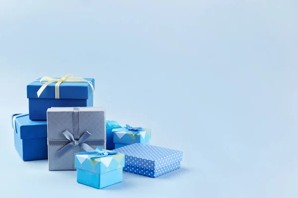 Elegant gift boxes on light background — Stock Photo, Image