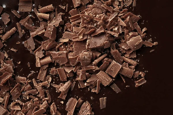 Molten chocolate as background, closeup — Stock Photo, Image
