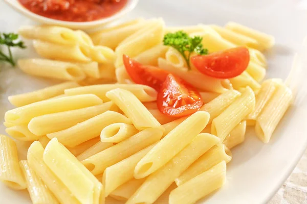 Placa de deliciosa pasta, primer plano — Foto de Stock