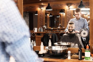 Profesyonel kuaför müşteri Kuaför salon ile çalışma