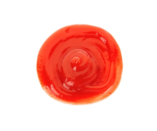 Red sauce on white background — Stock Photo, Image