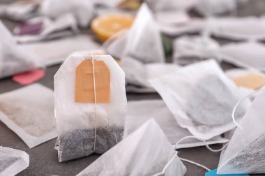 Tablo, closeup çay poşetleri