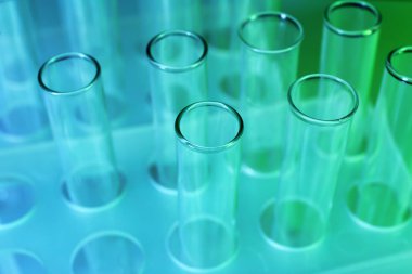 Boş test tüpleri laboratuvar, portre