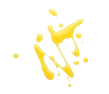 Beyaz arka plan üzerinde taze zeytin yağı döktüm