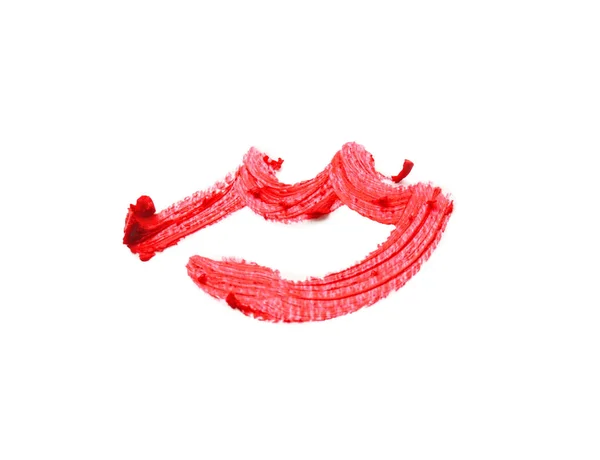 Smudge of lipstick on white background. Professional cosmetics — Stock Photo, Image