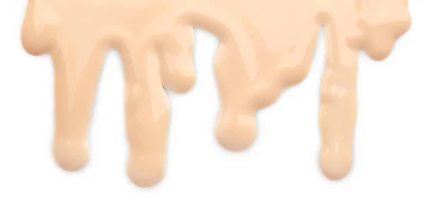 Bőr tónusát Alapítvány fehér háttér. Professzionális kozmetikumok — Stock Fotó