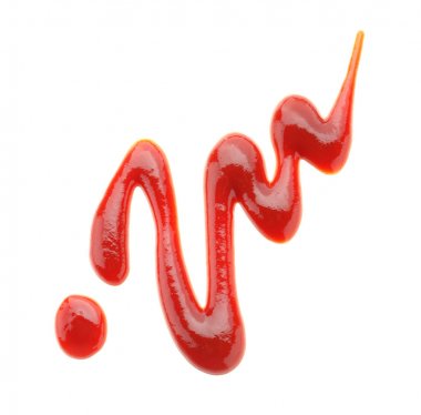 Beyaz zemin üzerine lezzetli barbekü sosu