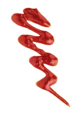 Beyaz zemin üzerine lezzetli barbekü sosu