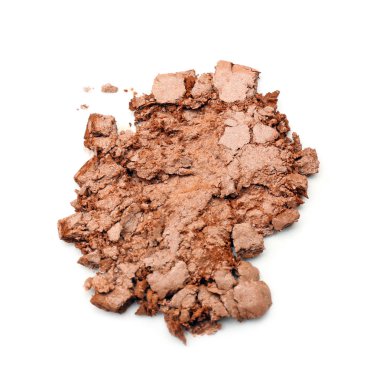 Ezilmiş toz Beyaz arka plan üzerinde. Profesyonel kozmetik